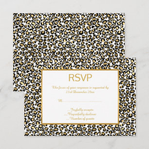 LUXE TIERLEOPARD GEMUSTERTE UAWG RSVP KARTE