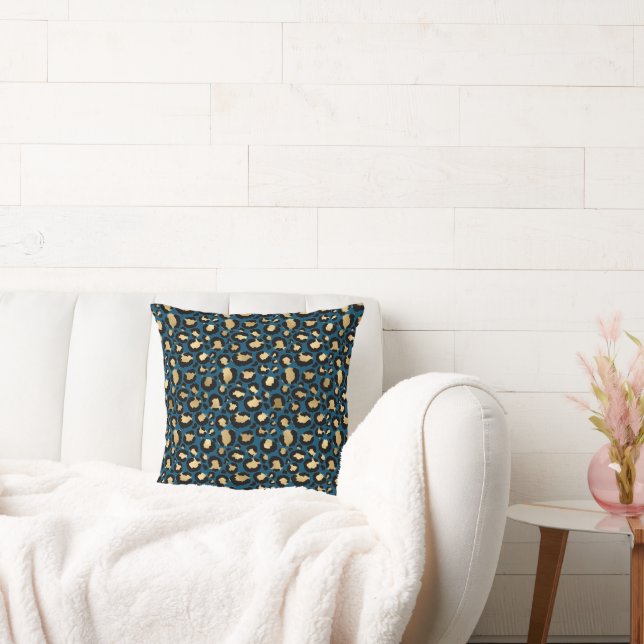 LUXE TIERNAVY GOLD PATCH PILLOW KISSEN (Liege)