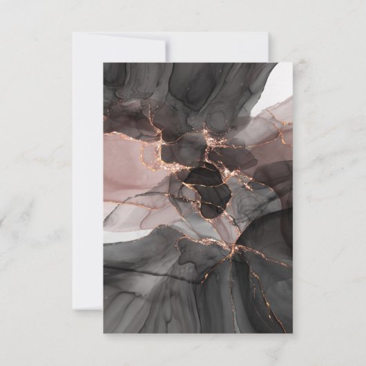 LUXE-TREIBER-ROSE SAVE THE DATE RSVP-KARTE RSVP KARTE (Rückseite)