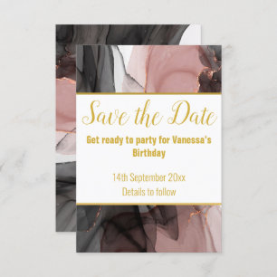 LUXE-TREIBER-ROSE SAVE THE DATE RSVP-KARTE RSVP KARTE