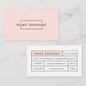 Luxe Trendy Minimalistische nebelhafte Visitenkarte (Vorne/Hinten)