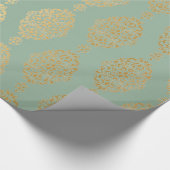 LUXE VINTAG EUCALYPTUS GOLD WRAPPING PAPIER GESCHENKPAPIER (Ecke)
