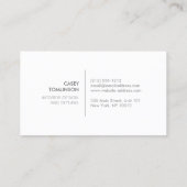 LUXE VINTAG MODERNES WOODGRAIN DESIGNER VISITENKARTE (Rückseite)