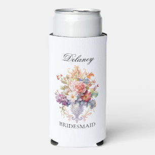 Luxe Vintage Blume Bridesmaid Vorschlag Geschenk Selters Dosenkühler