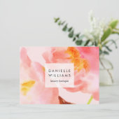 Luxe Watercolor Pink Florals Geschenkgutschein (Stehend Vorderseite)