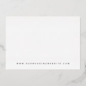 Luxe Wedding Wappen Monogram Wreath Custom Foto Folieneinladung (Rückseite)