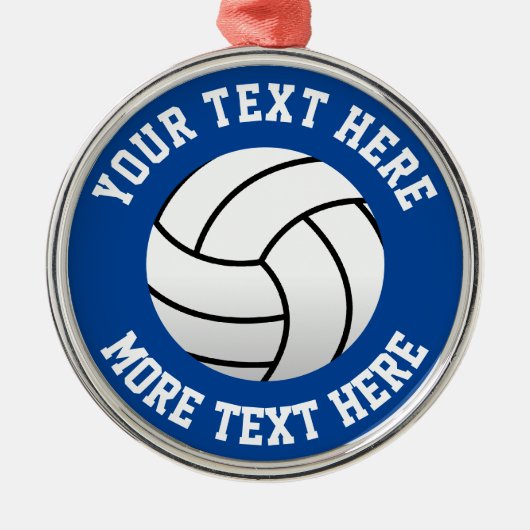 Luxe Weihnachtsbaum Ornament für Volleyballspieler (Vorne)