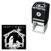 Luxe Weihnachtskrippe Selbstfarbige Gummi-Briefmar Permastempel (Beispiel)