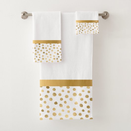 LUXE WHITE GOLD SPOT BADEZIMMER TOWEL SET (Insitu)