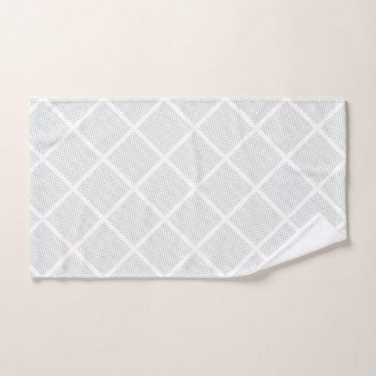 LUXE WHITE GRAU FLORAL ABSTRAKT BATH TOWEL SET (Handtuch)