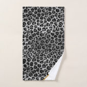 LUXE WHITE GRAY LEOPARD GOLD BATH TOWEL SET (Handtuch)