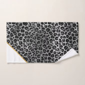 LUXE WHITE GRAY LEOPARD GOLD BATH TOWEL SET (Handtuch)