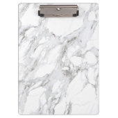 Luxe White Marble Clipboard Klemmbrett (Vorderseite)