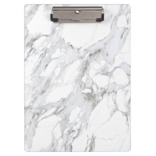 Luxe White Marble Clipboard Klemmbrett