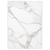 Luxe White Marble Klemmbrett (Rückseite)