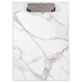 Luxe White Marble Klemmbrett (Vorderseite)