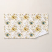 LUXE WHITE PEACOCK FEATHER TOWEL SET (Handtuch)