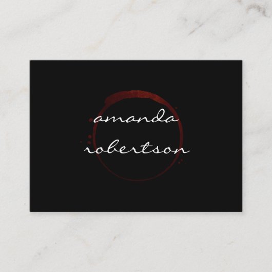 Luxe Wine Stain Visitenkarte (Vorderseite)