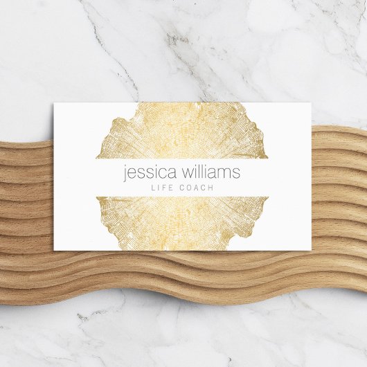 Luxe Wood Effect Art Visitenkarte