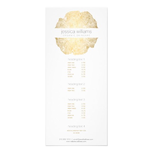 Luxe Wood Effect Art Werbekarte (Vorne)