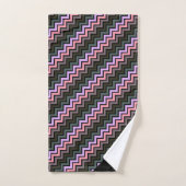 LUXE ZICKZACK PASTEL BLACK ABSTRAKT TOWEL SET (Handtuch)