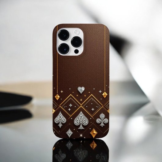 LuxeGuard Brown Diamond Case-Mate iPhone Hülle