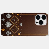 LuxeGuard Brown Diamond Case-Mate iPhone Hülle (Rückseite (Horizontal))
