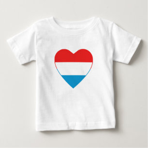 Luxembourg Flag Heart T - Shirt