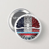 Luxembourg France France Tree Roots Button (Vorne & Hinten)
