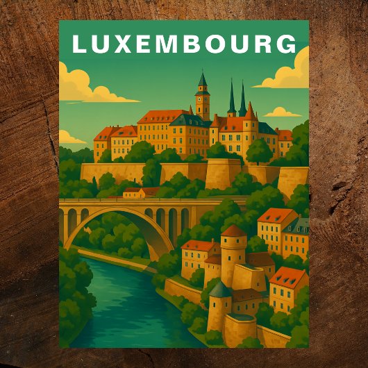 Luxembourg Historic Viaduct European Travel Postkarte