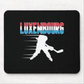 Luxembourg Ice Hockey Fans Jersey Luxembourgish Ho Mousepad (Vorne)
