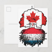 Luxembourg Kanada Tree Root Postkarte (Vorne/Hinten)