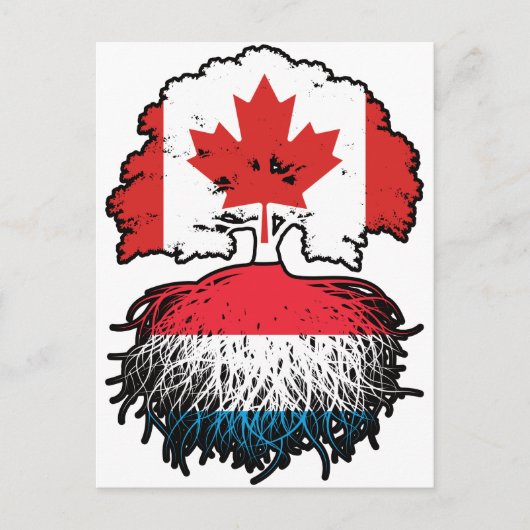 Luxembourg Kanada Tree Root Postkarte (Vorderseite)