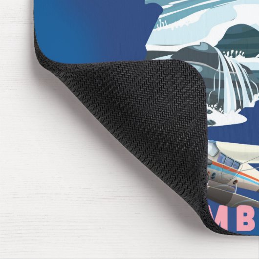 Luxembourg Map illustriertes Reiseplakat. Mousepad (Ecke)