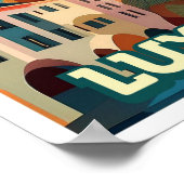 Luxembourg Reisen künstlerisch farbig Poster (Ecke)