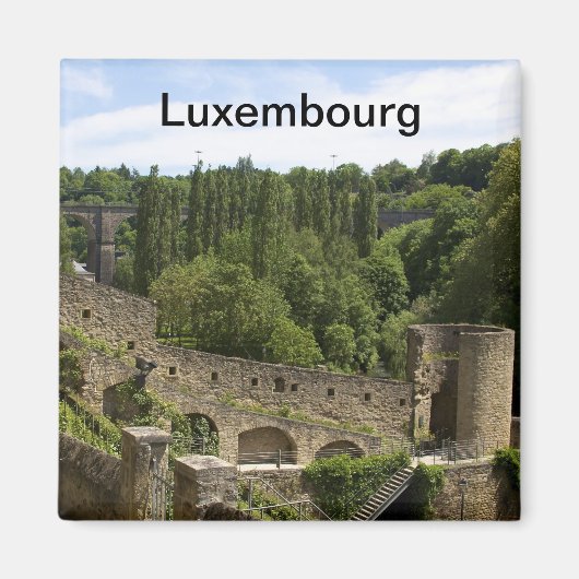 Luxembourg Ruins Magnet (Vorne)