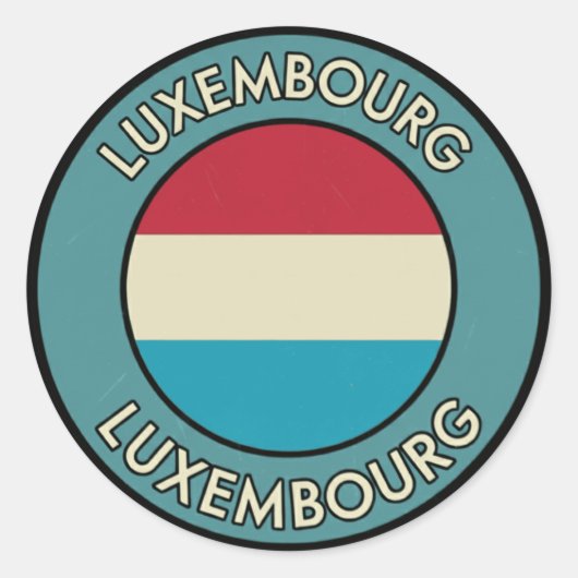 Luxembourg  runder aufkleber (Vorderseite)