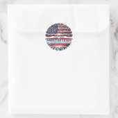 Luxembourg - USA Tree Roots Runder Aufkleber (Tasche)