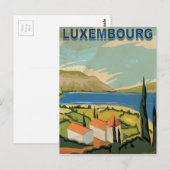 Luxembourg Vintage Travel Poster Postkarte (Vorne/Hinten)