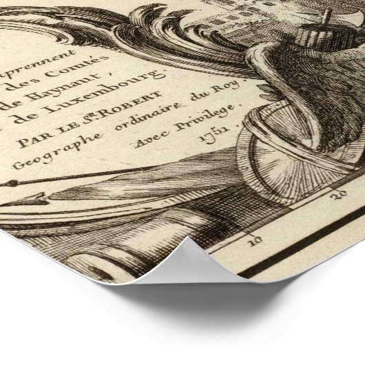 Luxemburg, Belgien Poster (Ecke)