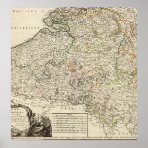 Luxemburg, Belgien Poster