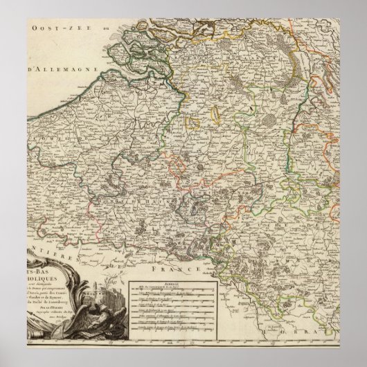 Luxemburg, Belgien Poster (Vorne)