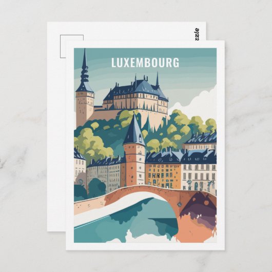 Luxemburg Berühmter Reiseort Postkarte (Vorne/Hinten)