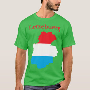 Luxemburg Bezirks Karte T-Shirt