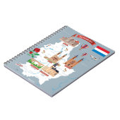 Luxemburg-Cartoon-Karte Notizblock (Linke Seite)