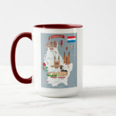 Luxemburg-Cartoon-Karte Tasse (Links)
