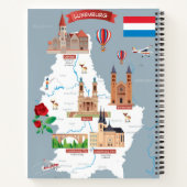 Luxemburg Cartoon Map Notizblock (Rückseite)