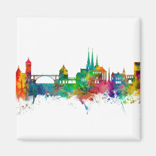 Luxemburg City Skyline Magnet