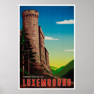 Luxemburg Druck Europa Reiseplakat Kunst Poster