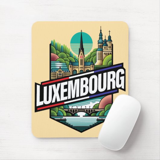 Luxemburg Europa Mousepad (Mit Mouse)